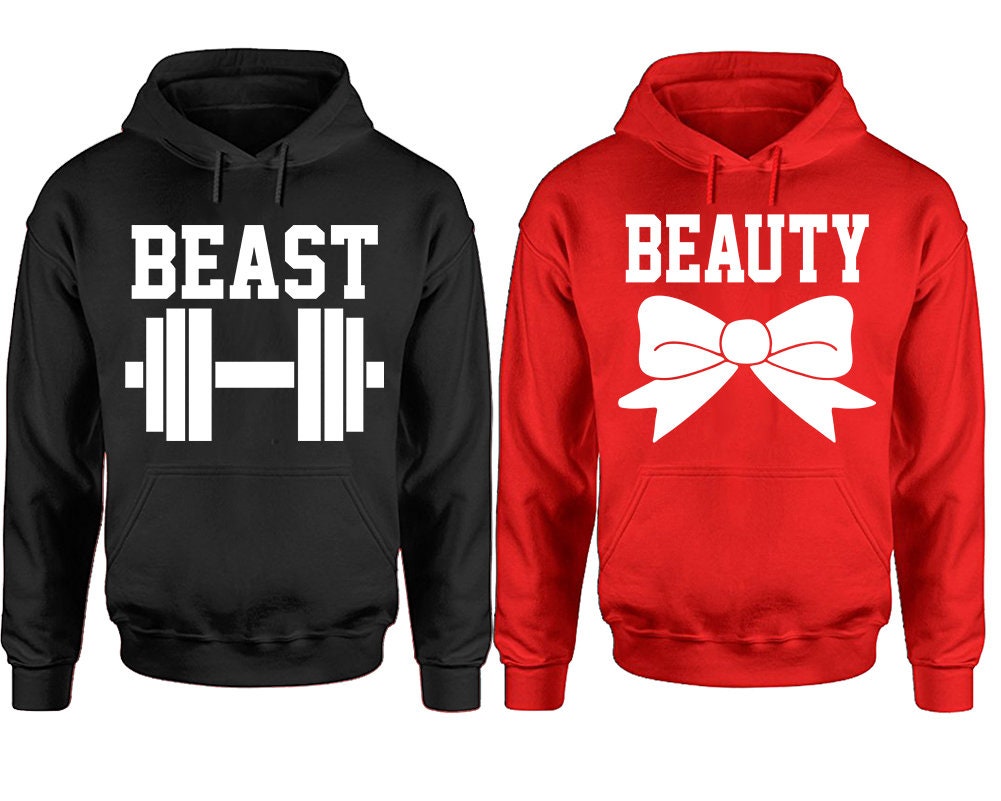 Beauty Beast Couple Hoodies, Matching Couple Hoodies,  Couple Hoodies, Sold Separately!!!