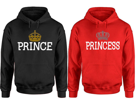 Christmas Couple gift Boyfriend Girlfriend Hoodies, Prince and Princess Hoodies, Matching Couple Hoodies,  Pullover Hoodies Sold Separately