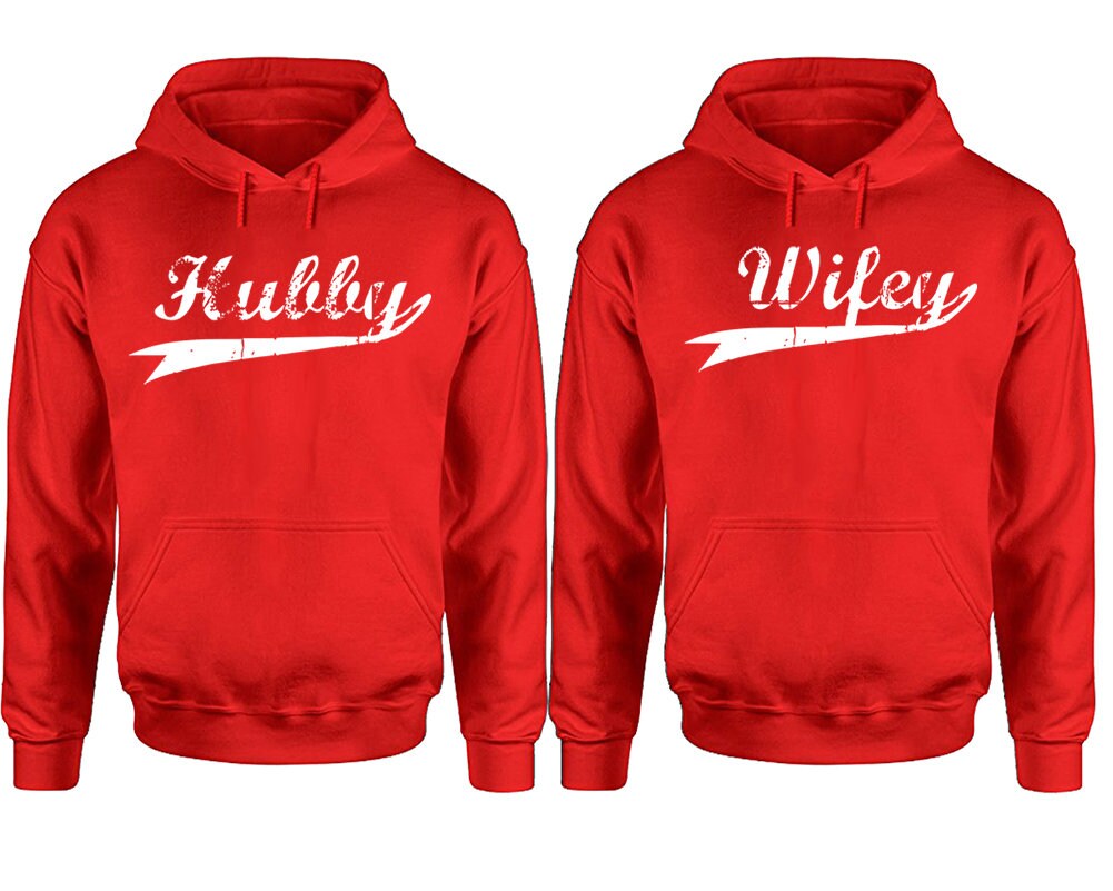 Hubby and Wifey Couple Hoodies, Matching Couple Hoodies, Sweatshirt  Pullover Hoodies Sold Separately!!!