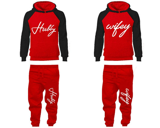 Christmas Couple Hubby Wifey Hoodie Jogger Pants  Clothing, Women Joggers Men Joggers King Queen Hoodies Matching  4 items Sold Separately