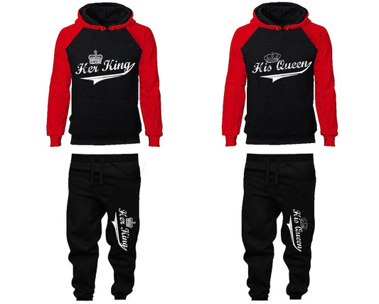 Her King His Queen Hoodie Jogger pants Christmas gift Clothing Women Joggers Men Joggers King Queen Hoodies Matching 4 items Sold Separately