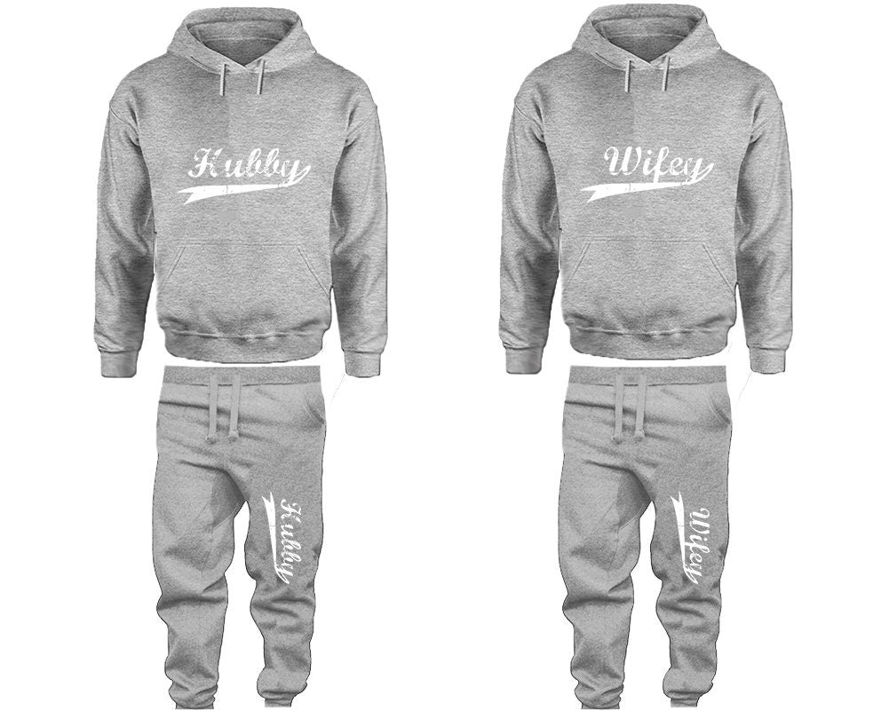 Wifey Hubby Christmas  Hoodie Jogger pants Clothing, Women Joggers Men Joggers King Queen Hoodies Matching 4 items  Sold Separately