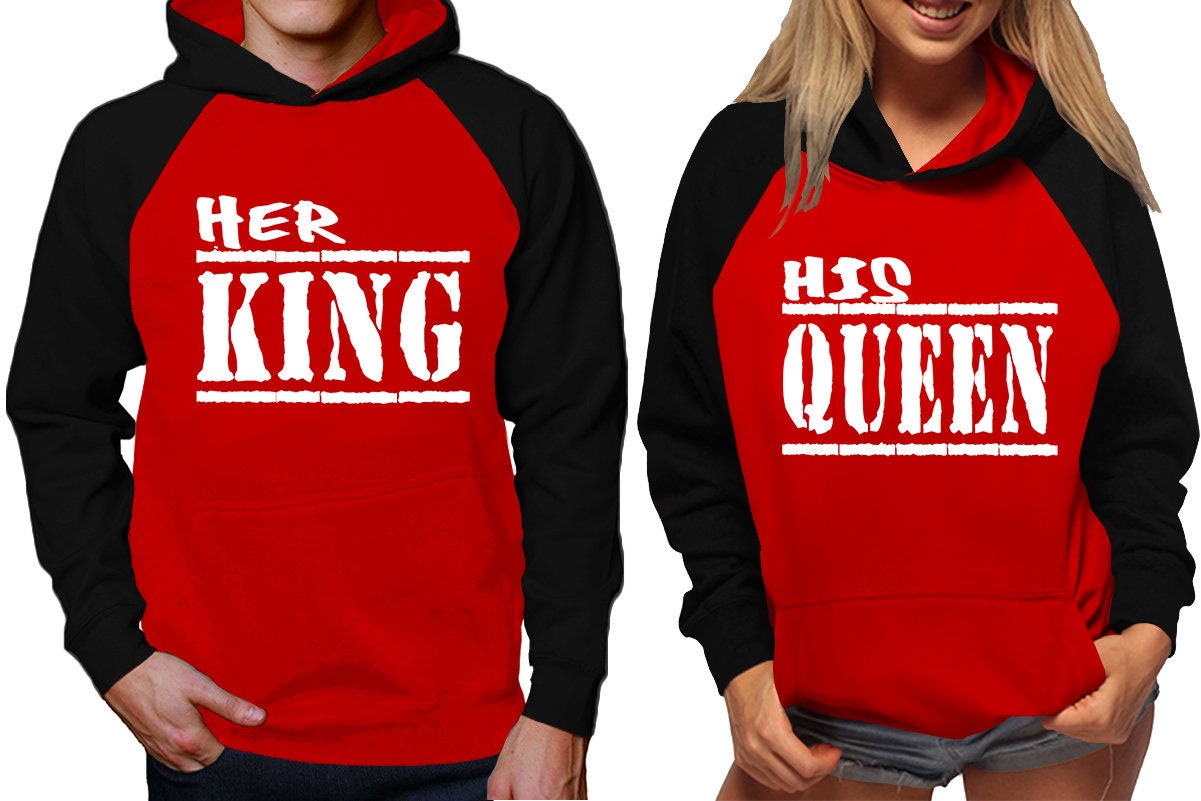 Her King His Queen Hoodies, Couple sweaters  Christmas hoodies, Married couple outfits, Sweatshirt Pullover Hoodies SOLD Separately!!!