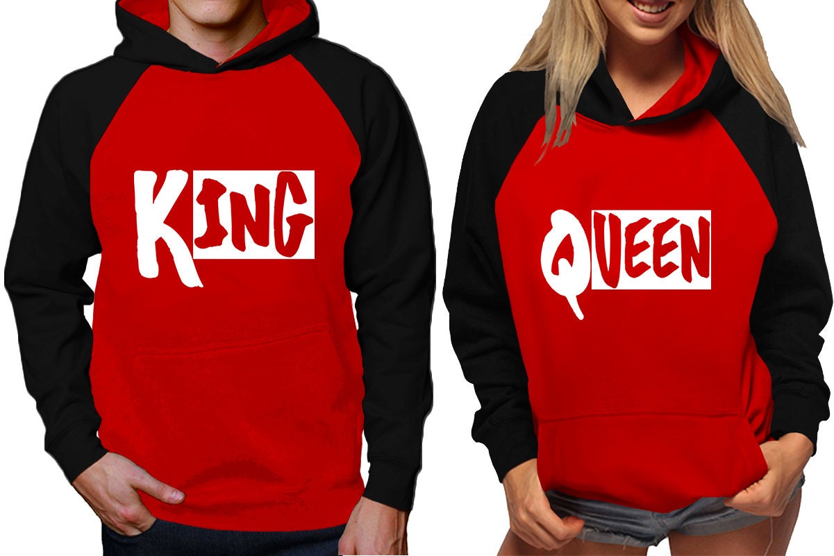 Christmas gift King Queen Hoodies, Couple sweaters  Christmas hoodies, Married couple outfits, Sweatshirt Pullover Hoodies SOLD Separately!