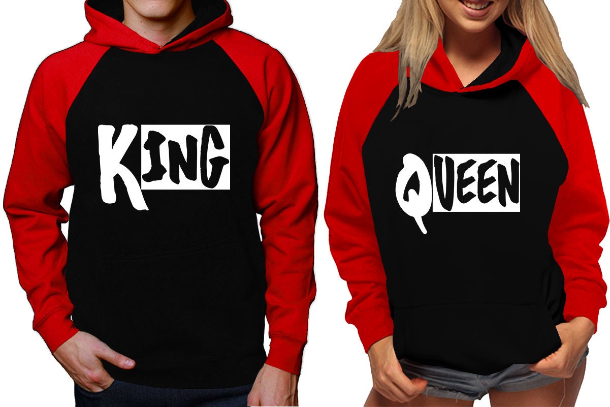 Christmas gift King Queen Hoodies, Couple sweaters  Christmas hoodies, Married couple outfits, Sweatshirt Pullover Hoodies SOLD Separately!