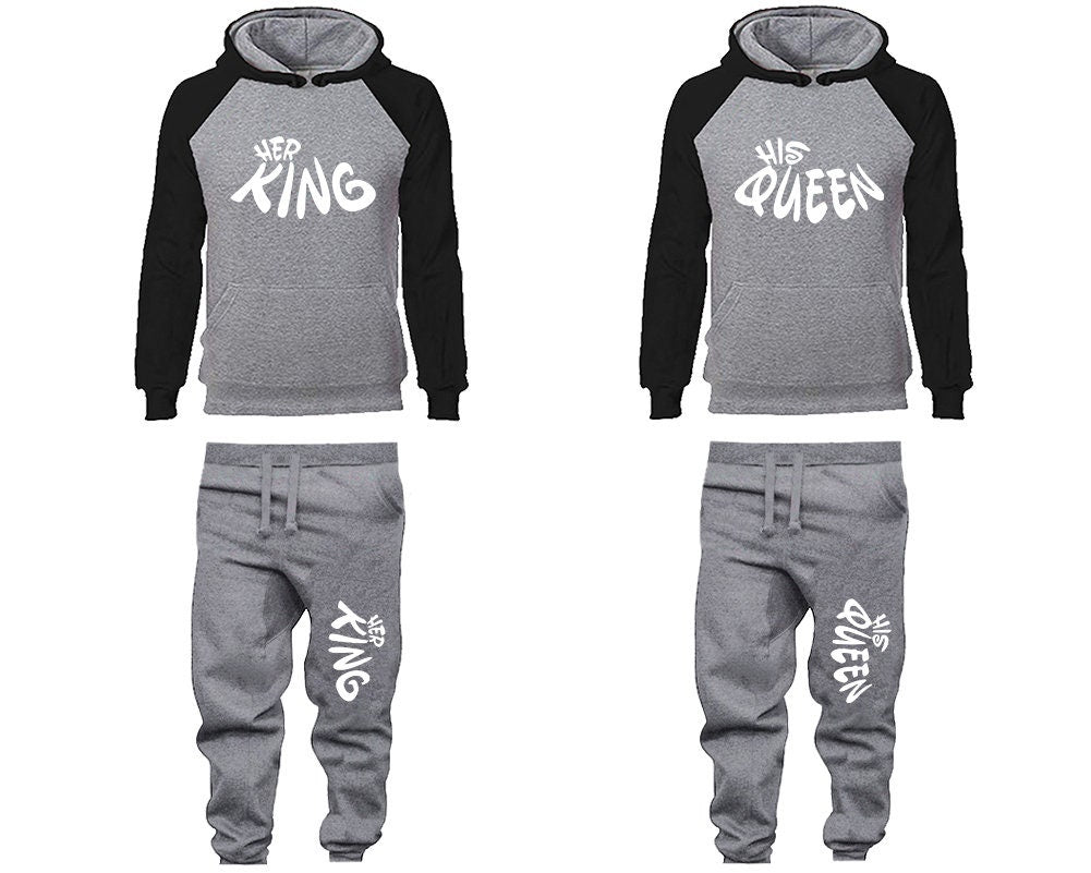 Christmas Her king His Queen Hoodie Jogger, Clothing, Women Joggers Men Joggers King Queen Hoodies Matching 4 items Sold Separately