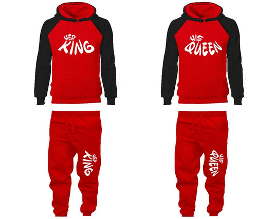 Christmas Her king His Queen Hoodie Jogger, Clothing, Women Joggers Men Joggers King Queen Hoodies Matching 4 items Sold Separately