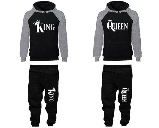 Christmas king queen Hoodie Jogger pants, Clothing, Women Joggers Men Joggers King Queen Hoodies Matching 4 items Sold Separately