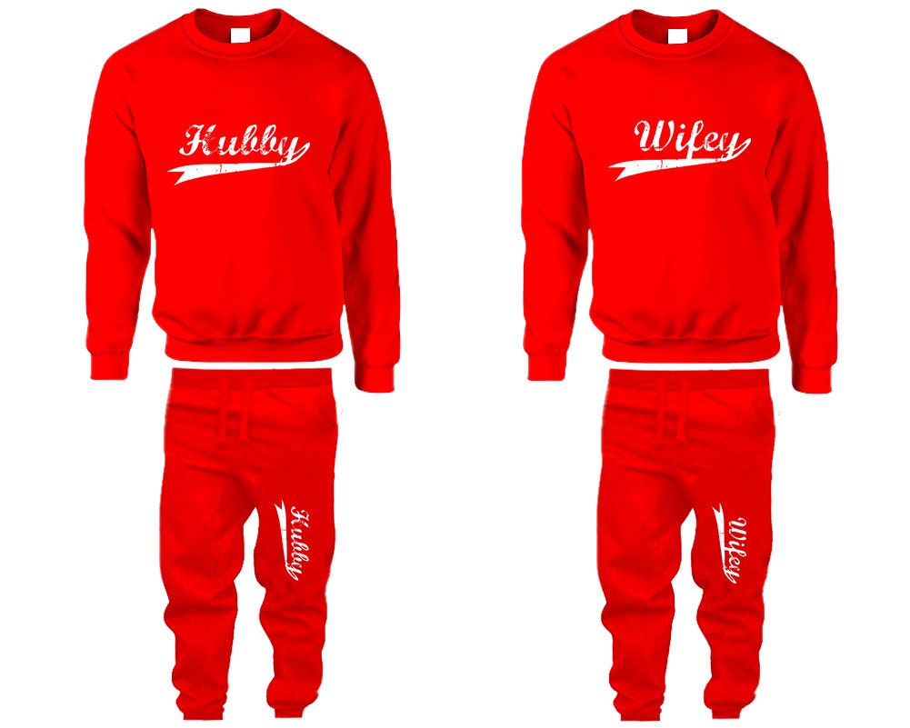 Hubby Wifey Christmas Crewneck sweaters Jogger pants  Clothing, Women Joggers Men Joggers unisex sizes Matching 4 items Sold Separately