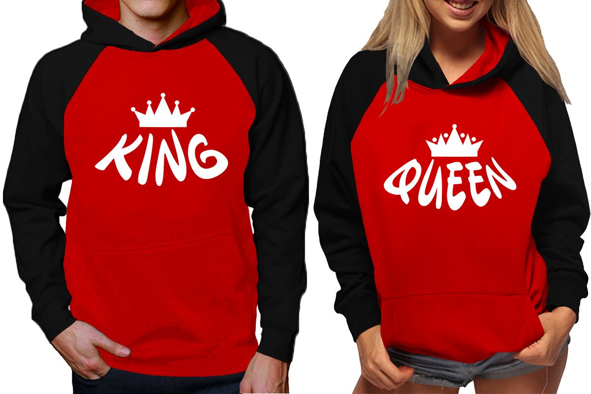 King Queen Crown  Hoodies, Couple sweaters  Christmas hoodies, Married couple outfits, Sweatshirt Pullover Hoodies SOLD Separately!!!