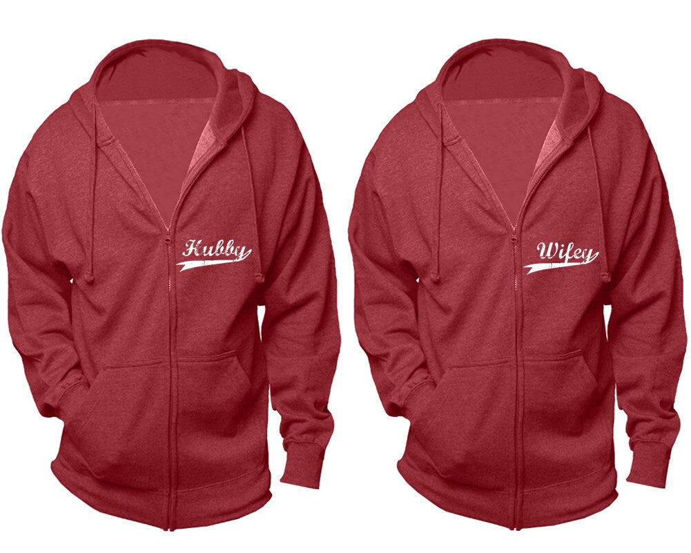 Bride Groom matching Hubby Wifey hoodie sweaters, holiday gifts, king queen, sold separately