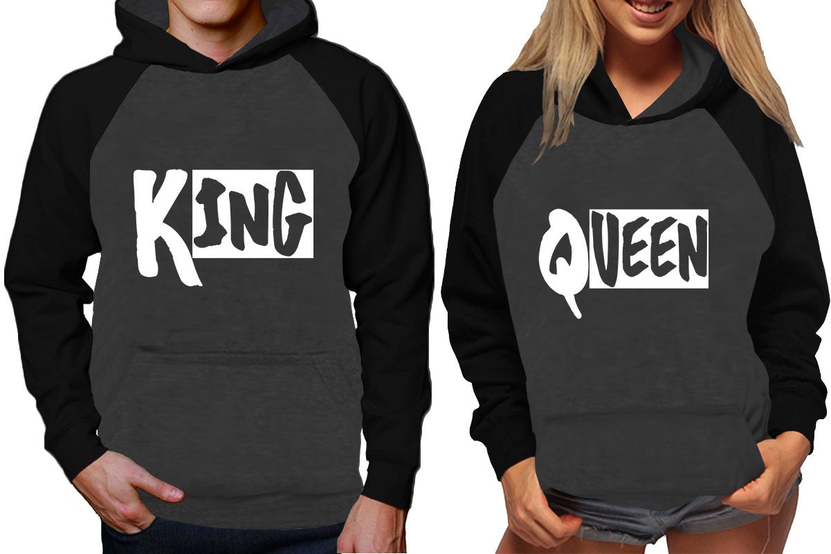 Christmas gift King Queen Hoodies, Couple sweaters  Christmas hoodies, Married couple outfits, Sweatshirt Pullover Hoodies SOLD Separately!