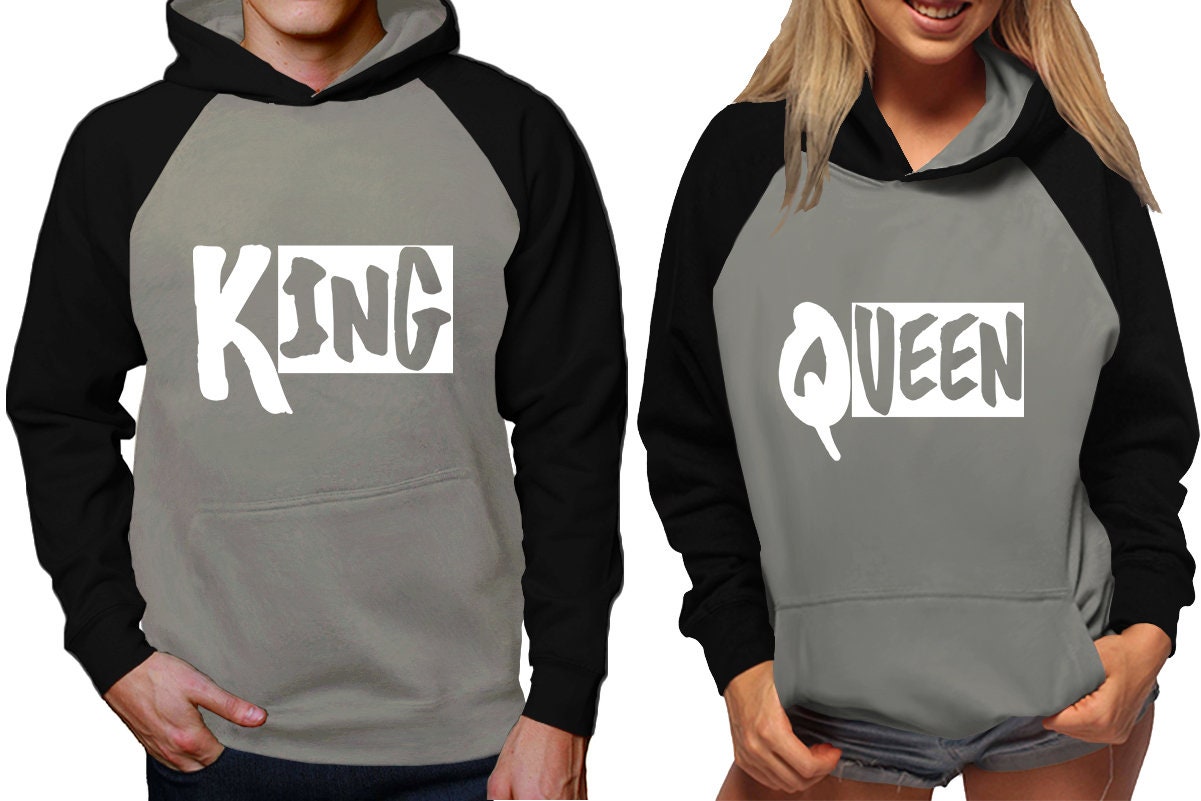 Christmas gift King Queen Hoodies, Couple sweaters  Christmas hoodies, Married couple outfits, Sweatshirt Pullover Hoodies SOLD Separately!