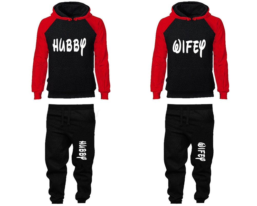 Hubby Wifey Christmas  Hoodie Jogger pants, Clothing, Women Joggers Men Joggers, married outfits  Hoodies Matching 4 items Sold Separately