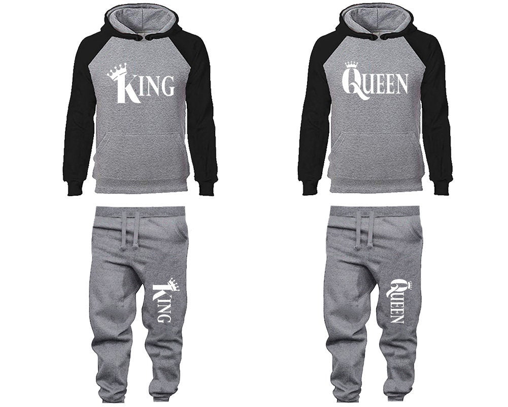 Christmas king queen Hoodie Jogger pants, Clothing, Women Joggers Men Joggers King Queen Hoodies Matching 4 items Sold Separately