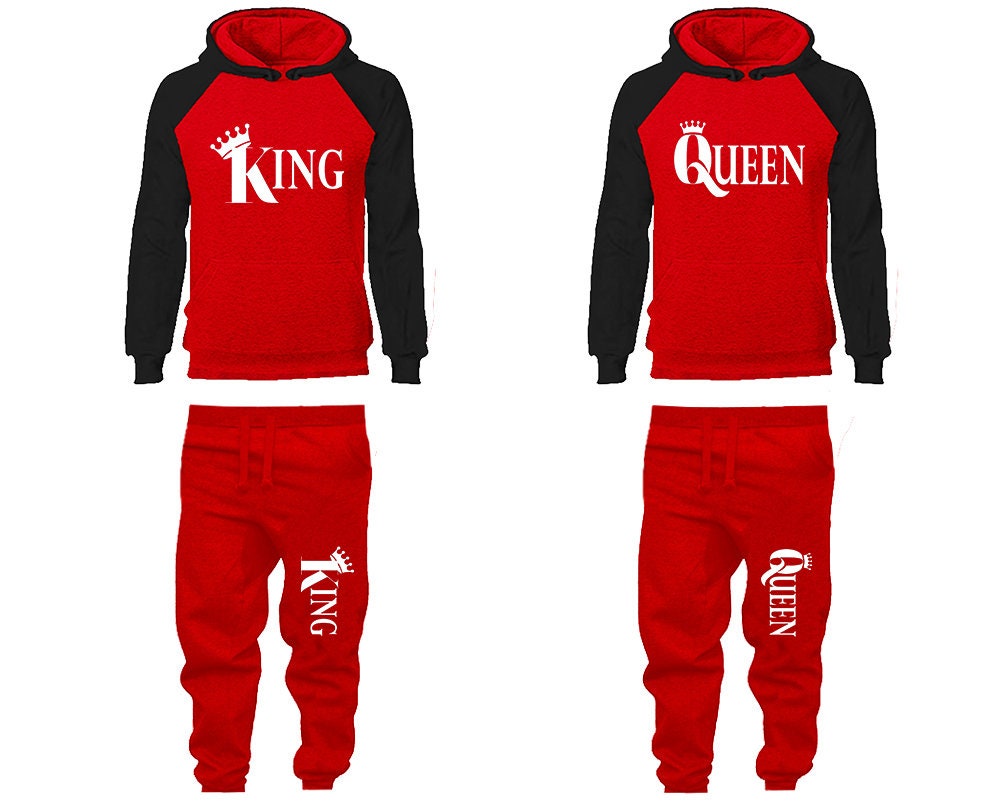 Christmas king queen Hoodie Jogger pants, Clothing, Women Joggers Men Joggers King Queen Hoodies Matching 4 items Sold Separately