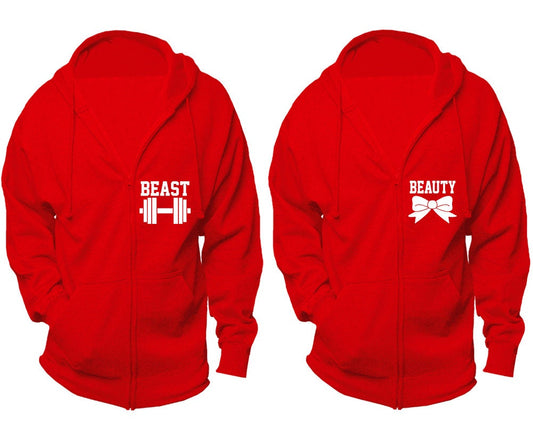 Beauty Beast Zip up hoodies, Couple hoodies, Couple jackets, christmas jackets sold separately