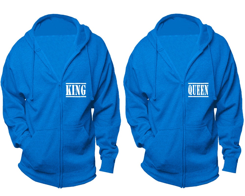 boyfriend girlfriend hoodies, King queen matching zip up  jackets, Christmas hoodies sold separately