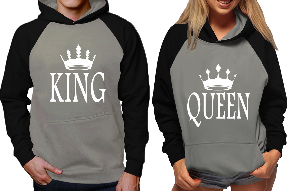 Valentines day couple hoodies king Queen, Valentines day shirts, Romantic  couple outfits, Sweatshirt Pullover Hoodies SOLD Separately!!