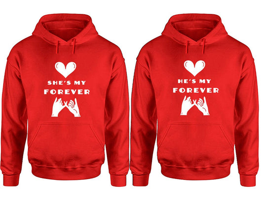 She's my forever, He's my forever, valentine Couple hoodies, Matching Couple Hoodies, Sweatshirt  Pullover Hoodies, Sold Separately!!!