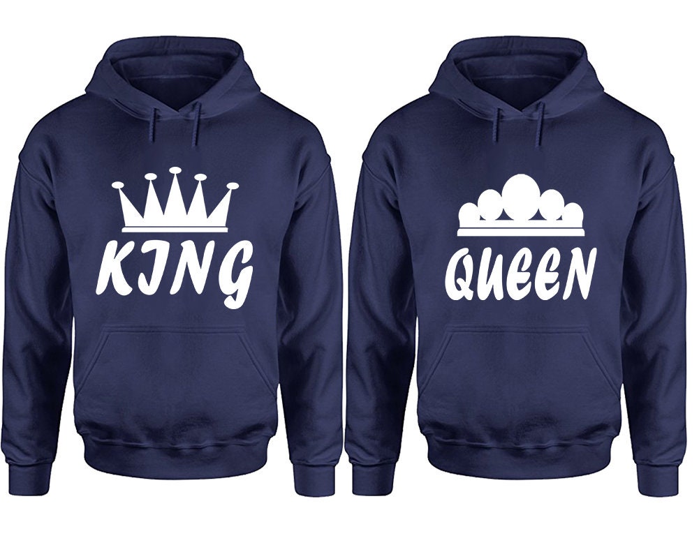 Crown king queen matching couple hoodies, tracksuit sweaters, couple sweatshirts, Sweatshirt  Pullover Hoodies, Sold Separately!!!