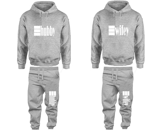 Hubby Wifey Hoodie Jogger pants Clothing, Women Joggers Men Joggers King Queen Hoodies Matching 4 items  Sold Separately