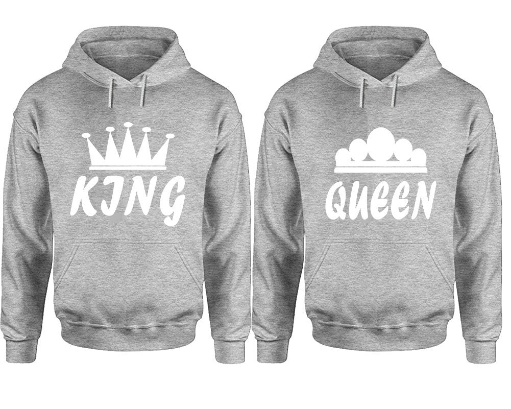 Crown king queen matching couple hoodies, tracksuit sweaters, couple sweatshirts, Sweatshirt  Pullover Hoodies, Sold Separately!!!