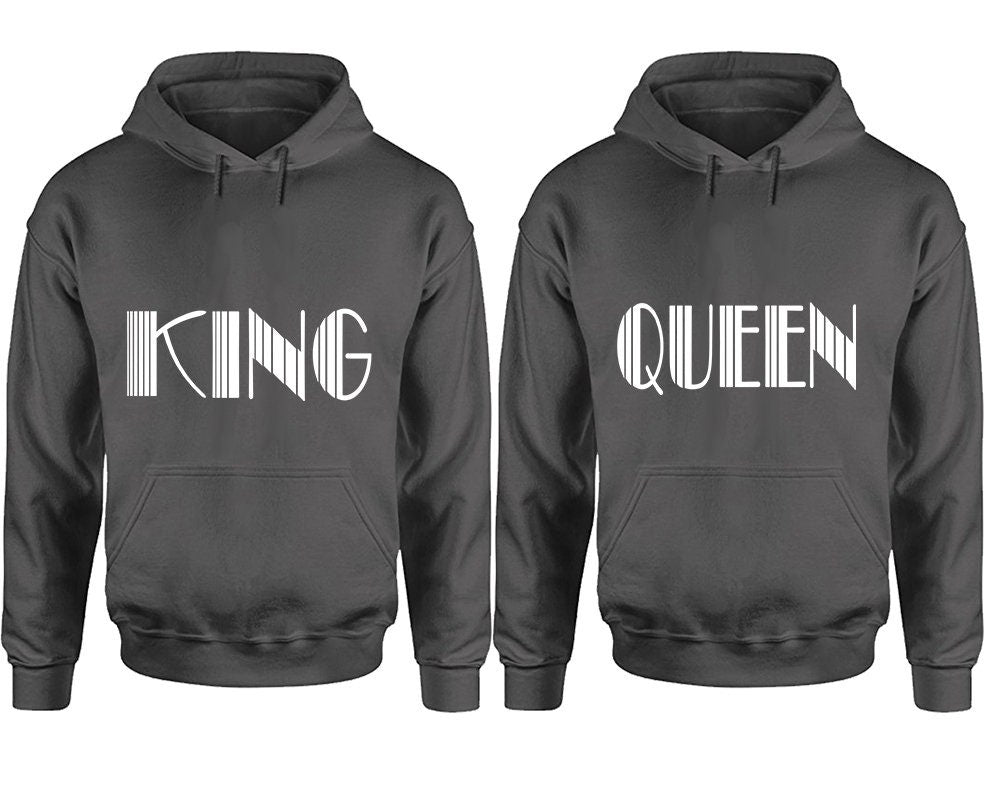 matching couple hoodies, king queen joggers ,tracksuit, sweaters, couple sweatshirts, Sweatshirt  Pullover Hoodies, Sold Separately!!!