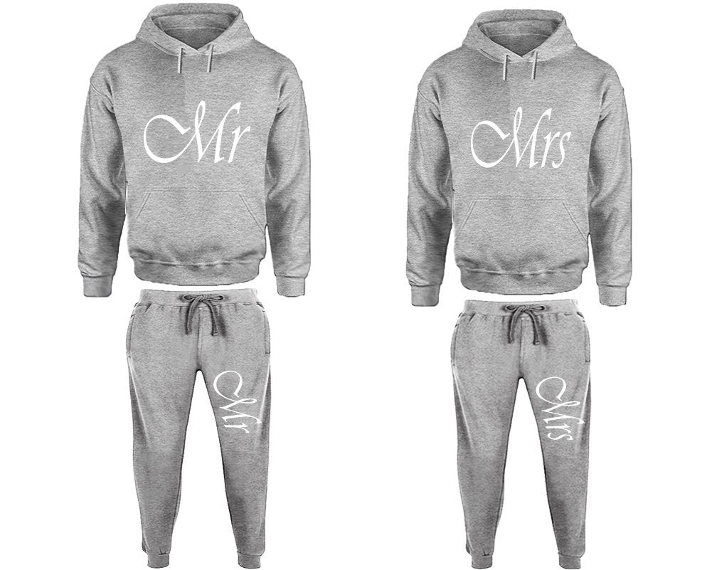 Hoodie Jogger pants Mr Mrs Honeymoon Christmas Clothing, Women Joggers Men Joggers King Queen Hoodies Matching 4 items Sold Separately