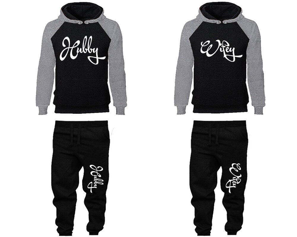 Hubby Wifey valentine sweatsuit hoodies jogger pants gift for her gift for him  Matching 4 items Sold Separately