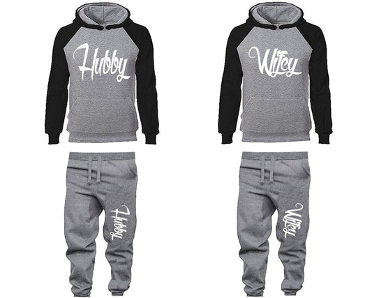 Hubby Wifey anniversary tracksuit valentine sweatsuit hoodies jogger pants gift for her gift for him  Matching 4 items Sold Separately