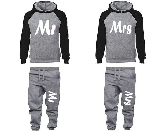 Hoodie Jogger pants Mr Mrs anniversary gift outfits Wedding  gift for her gift for him  Matching 4 items Sold Separately