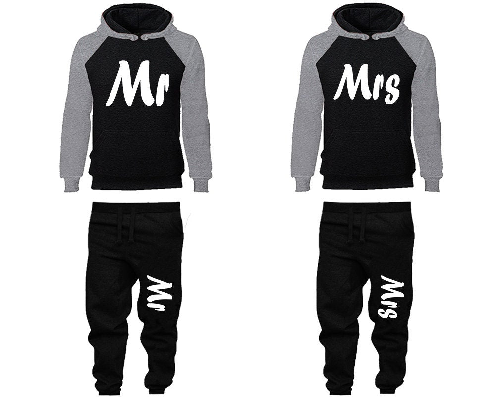 Hoodie Jogger pants Mr Mrs anniversary gift outfits Wedding  gift for her gift for him  Matching 4 items Sold Separately