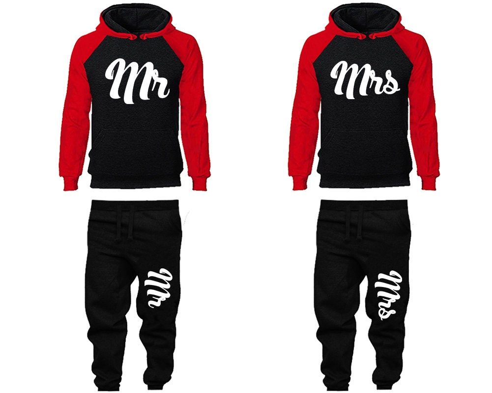 Summer wedding Mr Mrs Hoodie Jogger pants anniversary gift outfits Wedding  gift for her gift for him  Matching 4 items Sold Separately