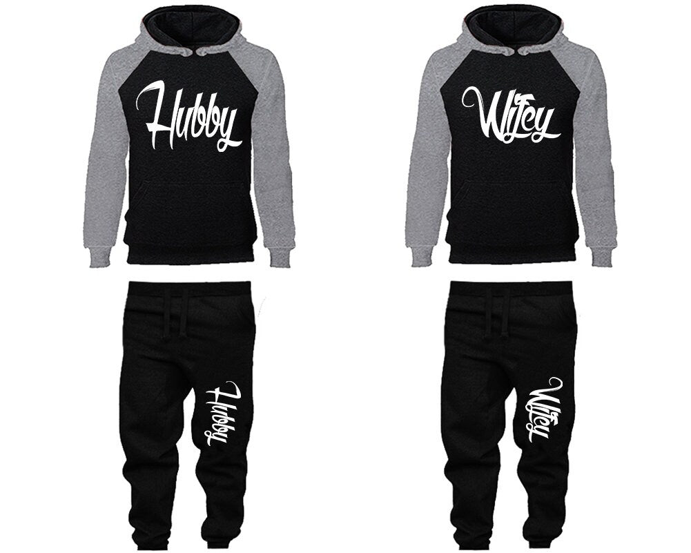 Hubby Wifey anniversary tracksuit valentine sweatsuit hoodies jogger pants gift for her gift for him  Matching 4 items Sold Separately