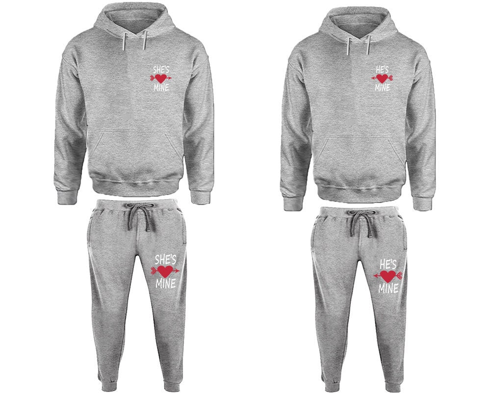 Couples She's mine He's mine Hoodie Jogger pants matching Clothing, Women Joggers Men Joggers King Queen Matching 4 items  Sold Separately