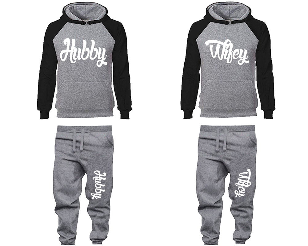 Hubby Wifey Wedding gift tracksuit valentine sweatsuit hoodies jogger pants gift for her gift for him  Matching 4 items Sold Separately