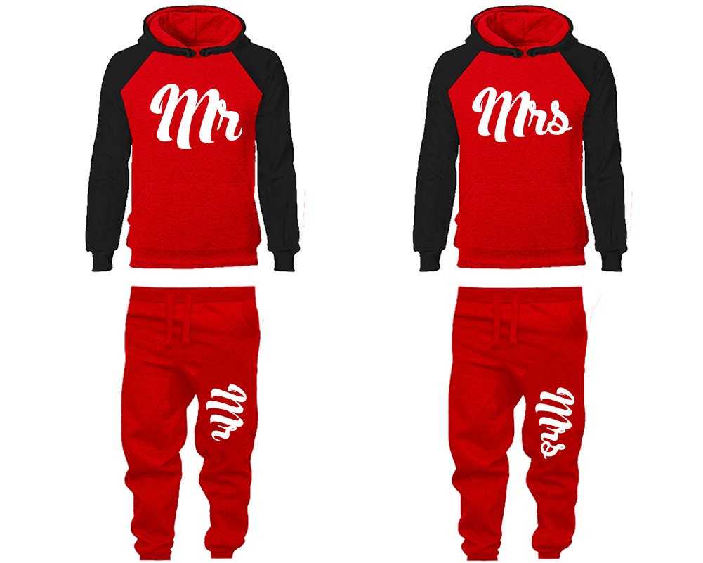 Summer wedding Mr Mrs Hoodie Jogger pants anniversary gift outfits Wedding  gift for her gift for him  Matching 4 items Sold Separately