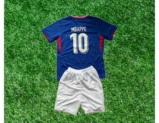 Soccer Kids Jersey, Youth jersey, Boys and girls jersey,  Mbappe 2024, Jersey plus Shorts, sets for kids, birthday gift for him,