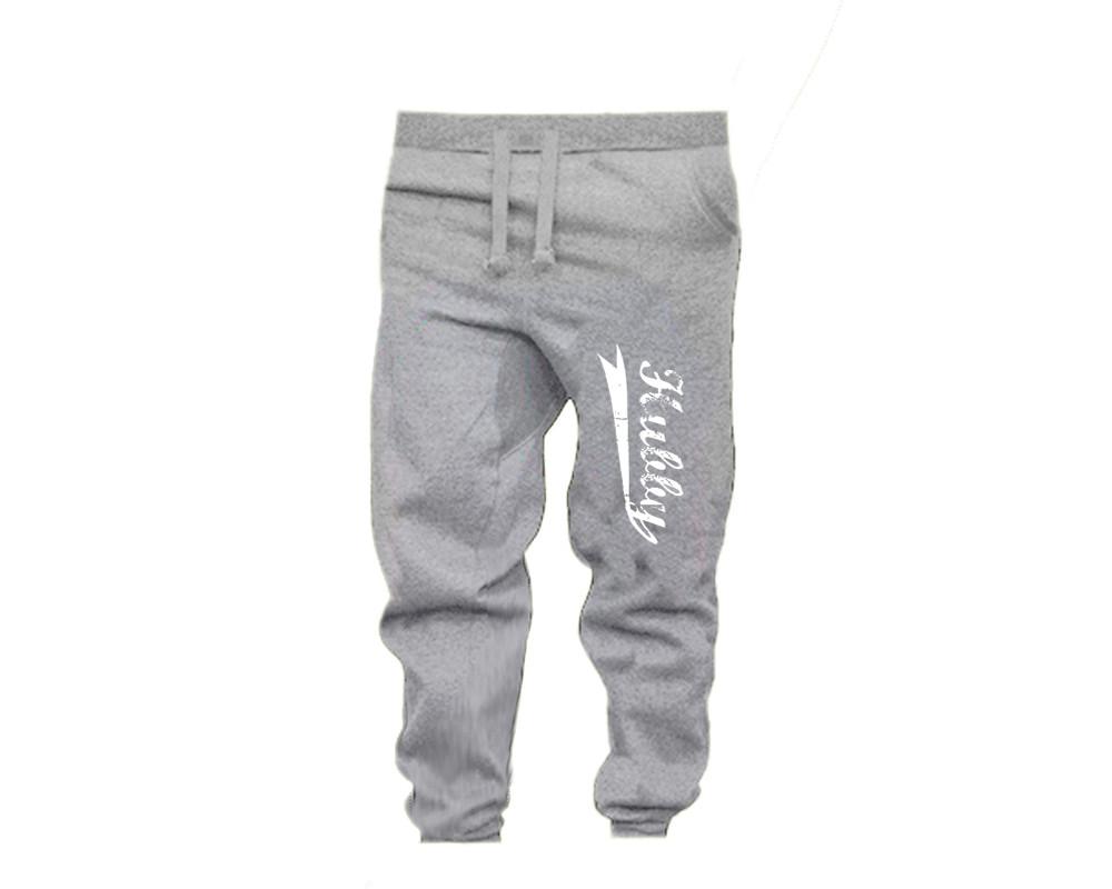 Black Grey color Hubby design Jogger Pants for Man.