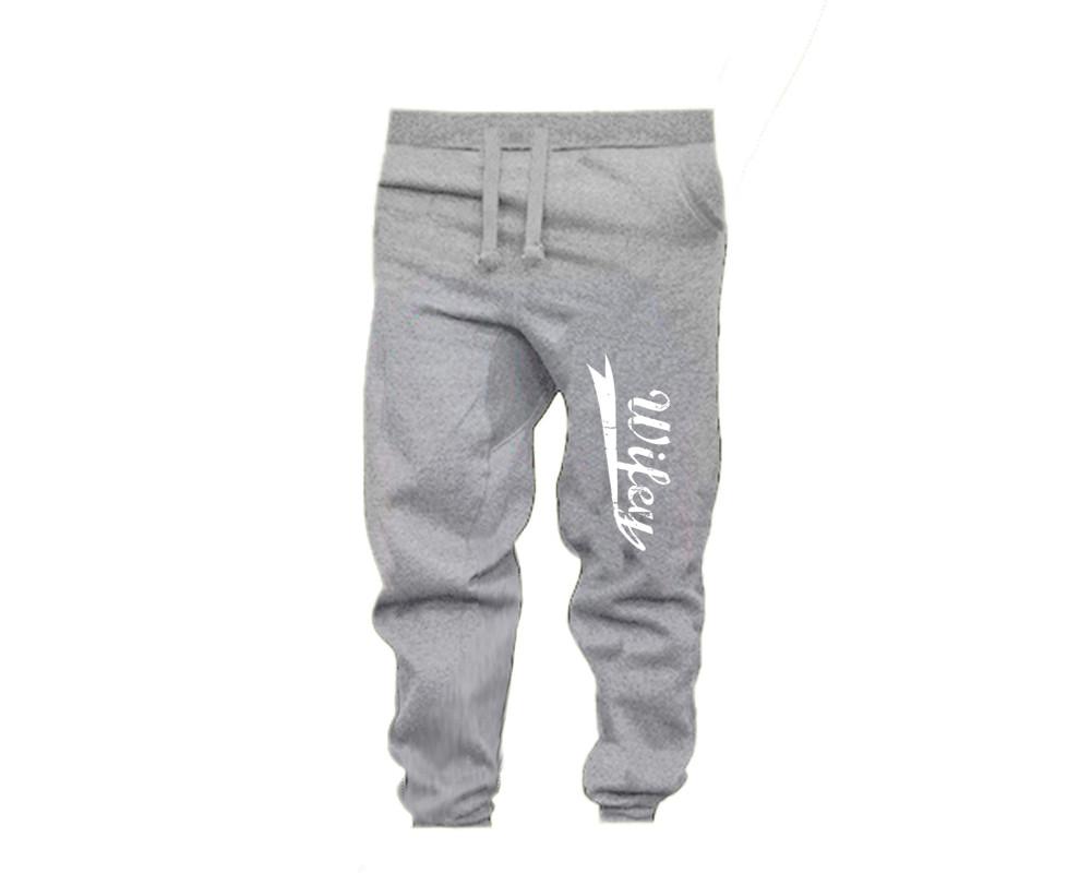 Black Grey color Wifey design Jogger Pants for Woman