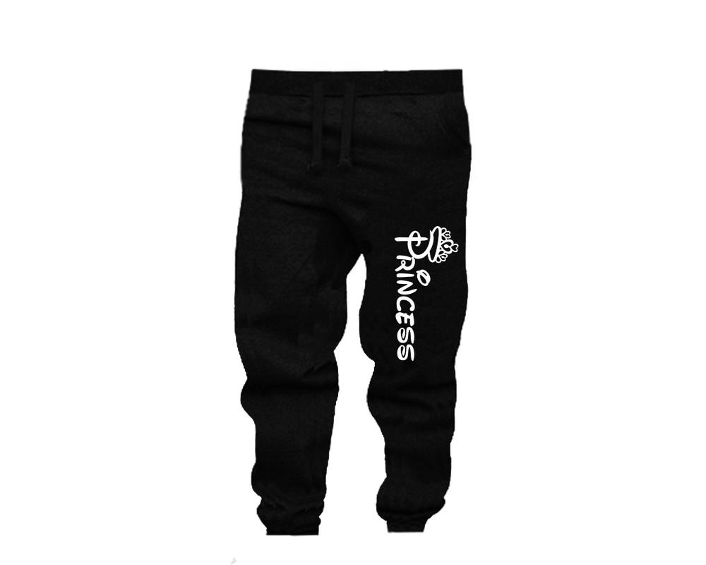 Black color Princess design Jogger Pants for Woman