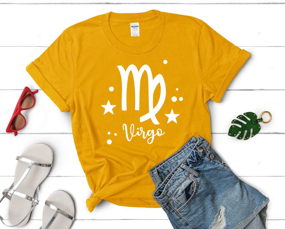 Virgo t shirts for women. Custom t shirts, ladies t shirts. Gold shirt, tee shirts.