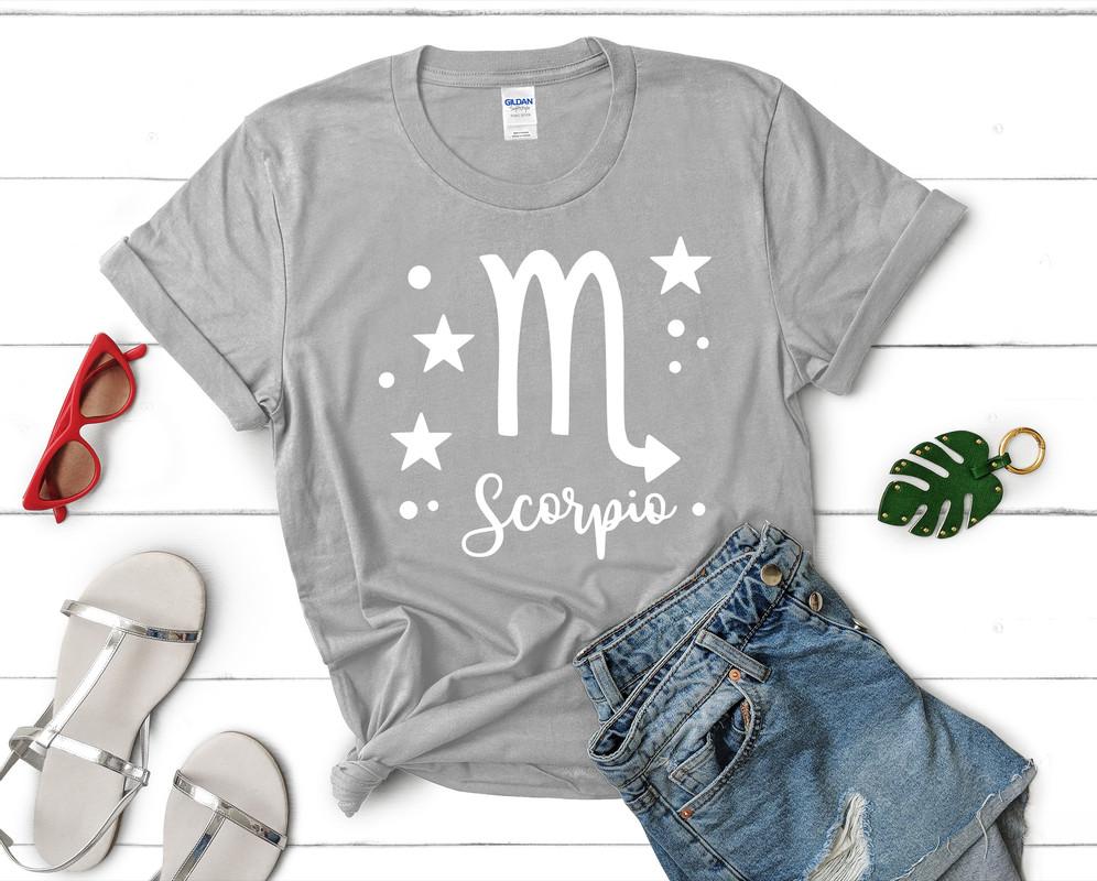 Scorpio t shirts for women. Custom t shirts, ladies t shirts. Sports Grey shirt, tee shirts.