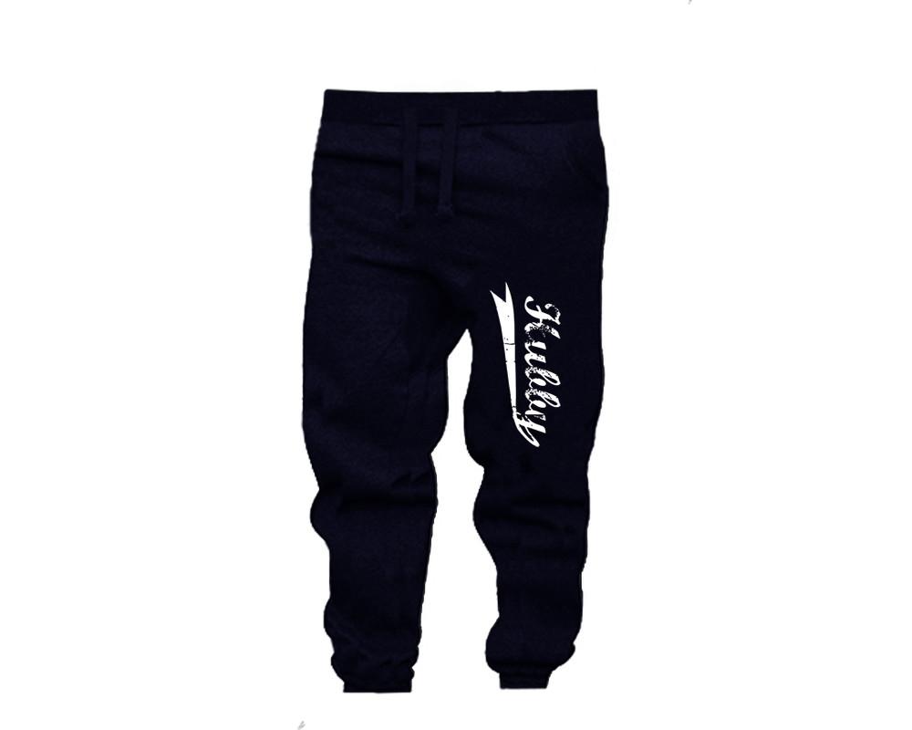 Navy Blue color Hubby design Jogger Pants for Man.