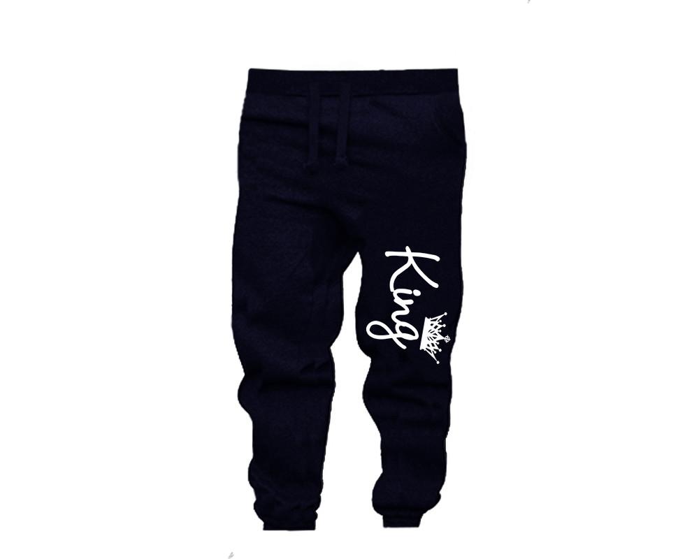 Navy Blue color King design Jogger Pants for Man.