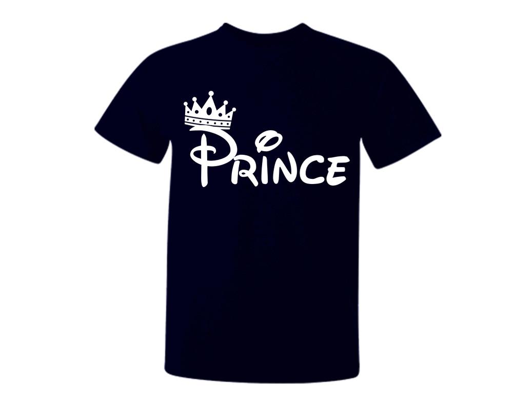 Navy Blue color Prince design T Shirt for Man.