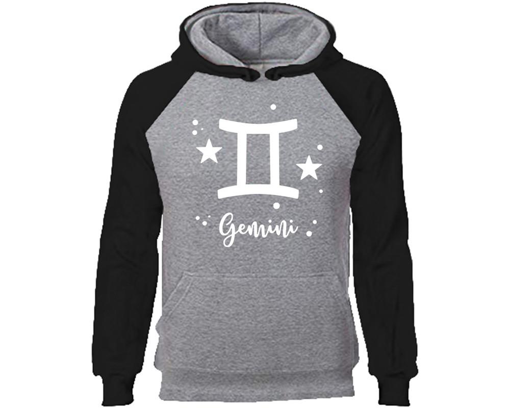 Gemini Zodiac Sign hoodie. Black Grey Hoodie, hoodies for men, unisex hoodies