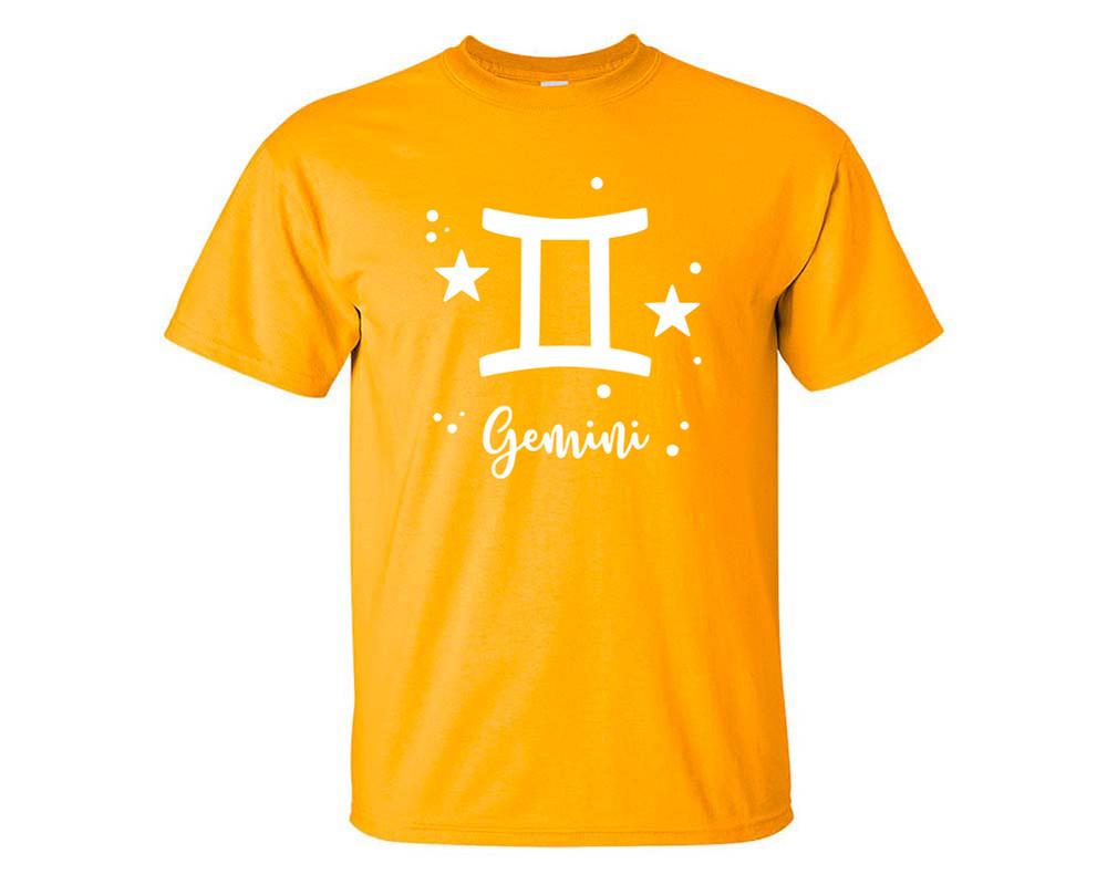 Gemini custom t shirts, graphic tees. Gold t shirts for men. Gold t shirt for mens, tee shirts.