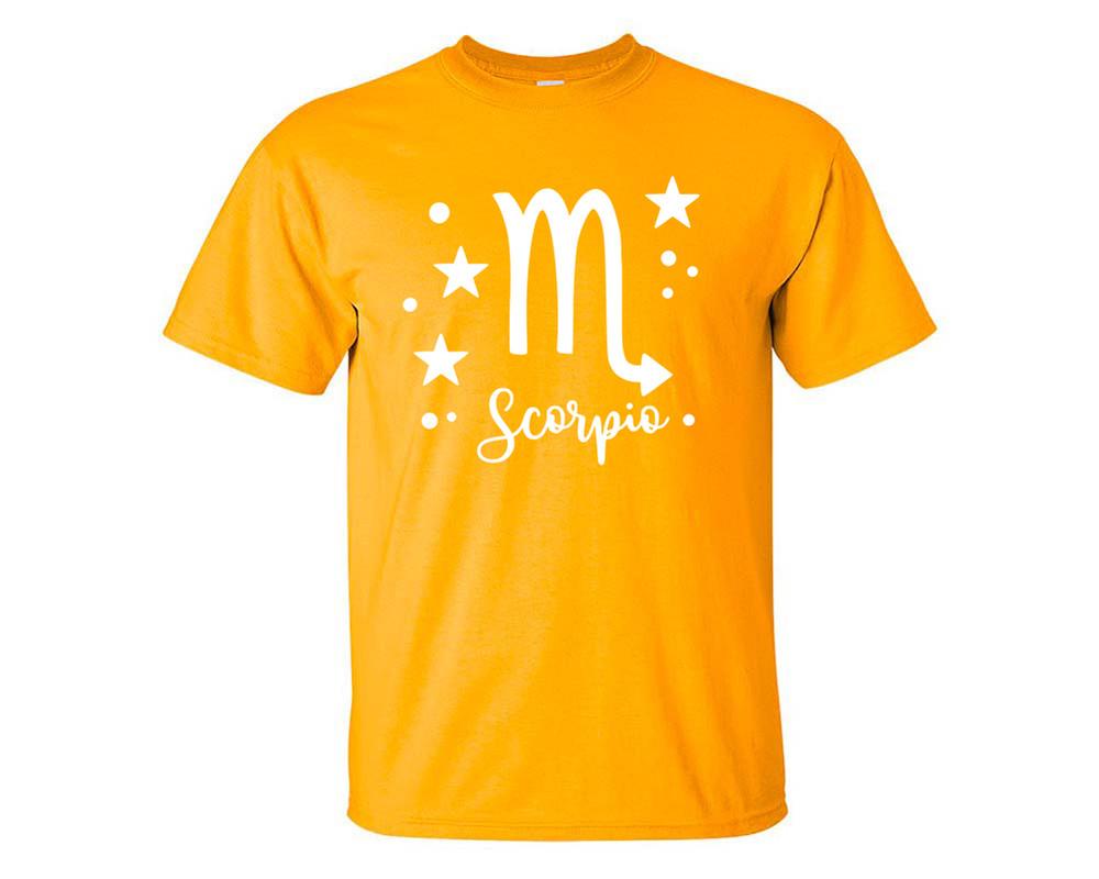 Scorpio custom t shirts, graphic tees. Gold t shirts for men. Gold t shirt for mens, tee shirts.